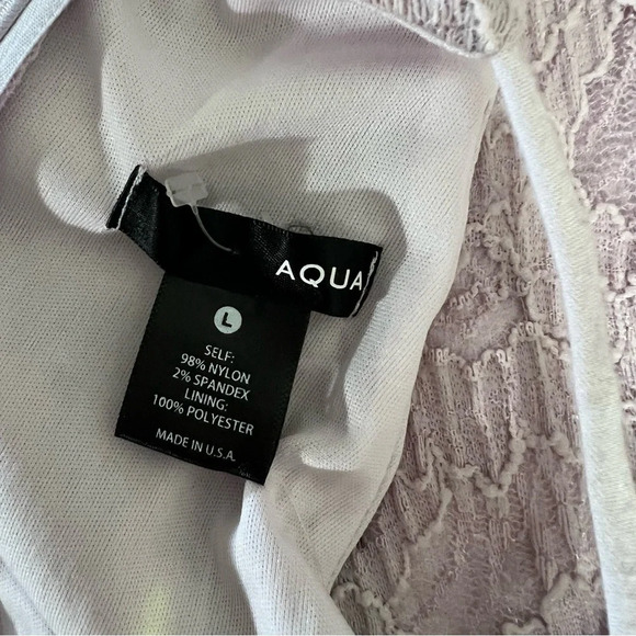 Aqua NEW Halter Top Dress Size Large Light Purple Lavender Lace Overlay Floral - Picture 10 of 10